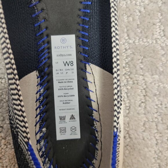 Rothy’s The Flat Cap Toe Black Slip On Round Toe Shoes Women's Size US 6, 8 - Picture 10 of 10